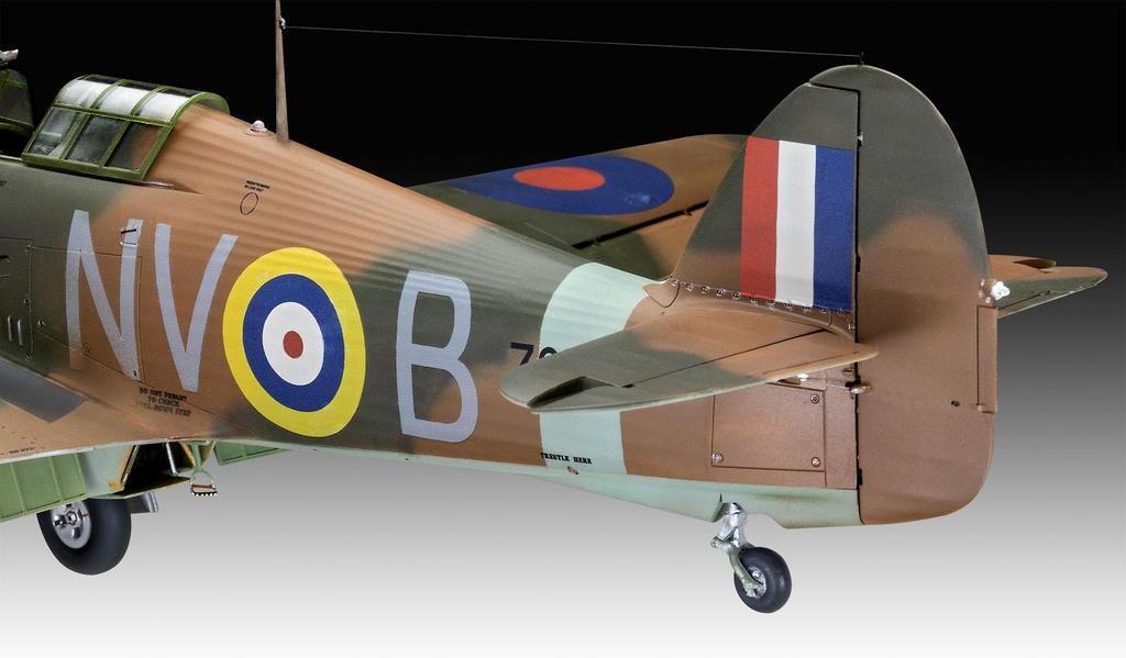 Revell Масштаб Королевские ВВС Hawker Hurricane Пластиковый Набор Модели 04968 1/32 Mk.IIB (Формованный цвет)