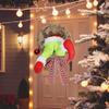 Christmas Decorate Thief Burlap Stealer Design Home Front Door Wreath Hoop Xmas Decor Santa Claus Christmas Tree Ornaments