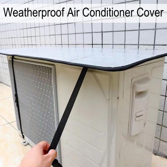 Крышка для внешнего блока кондиционера воздуха Водонепроницаемая, устойчивая к погодным условиям, защита от солнца Универсальная верхняя защитная крышка для внешнего блока кондиционера воздуха для улицы