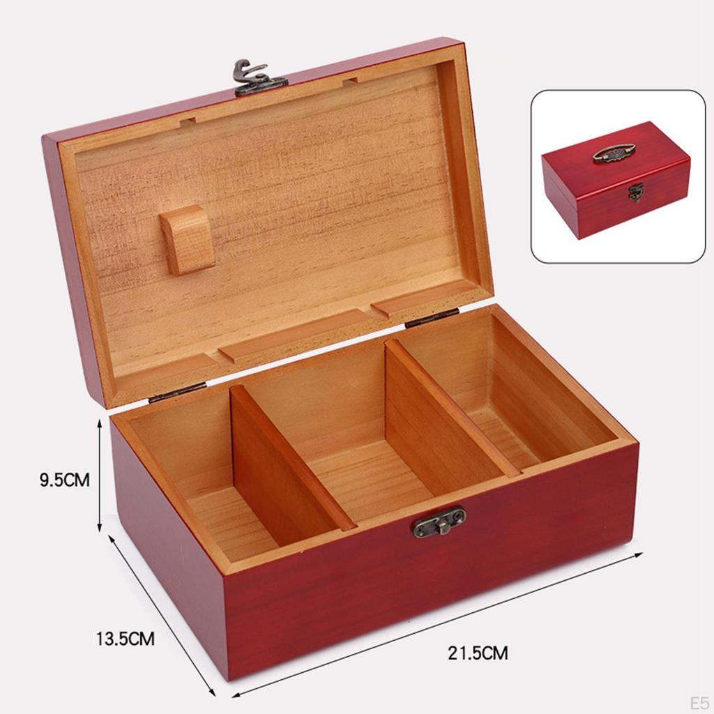 Wooden Sewing Box Decorative Quilting Needlework Case Empty Retro Household Beginners Storage