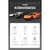 1/24 Koenigsegg Jesko Крутая Спортивная Машина, Модель из Сплава, Дверь-Гильотина, Имитация Звука и Света, Воссозданные Детали, Изысканные Настольные Украшения