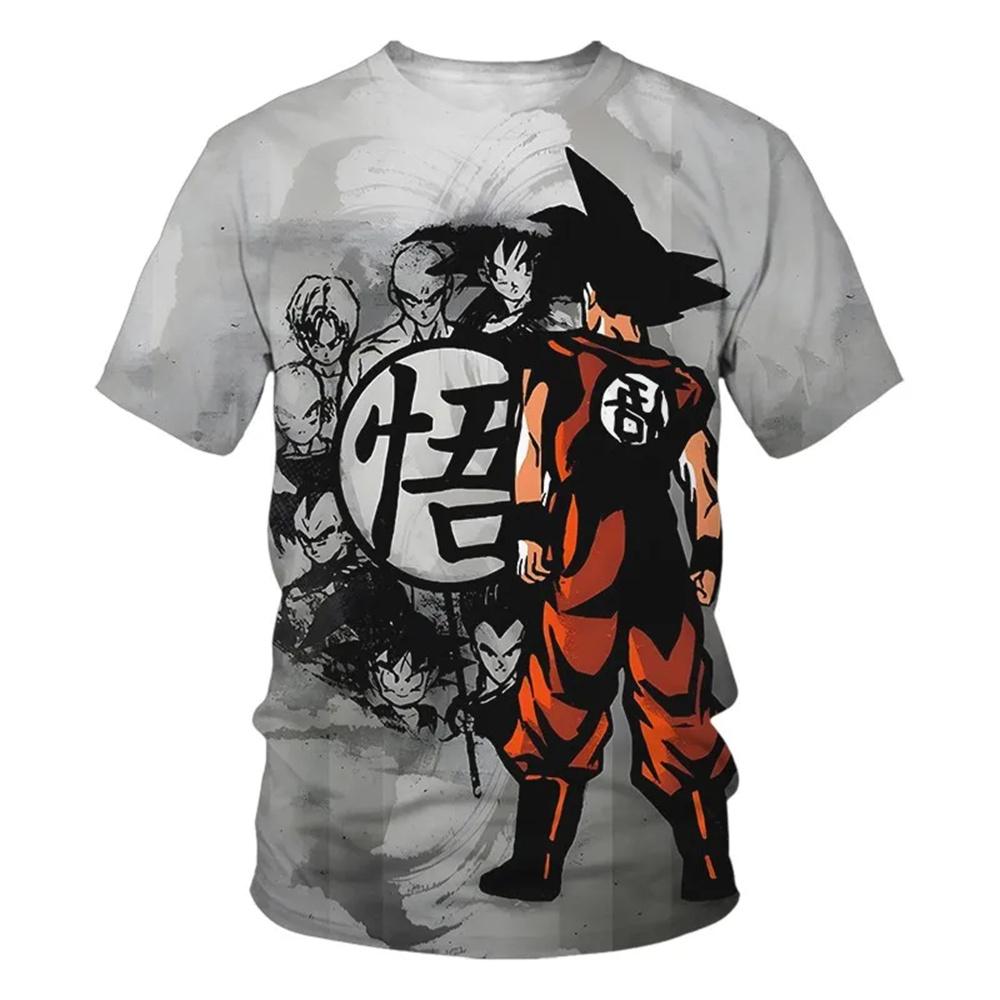 Kids Clothes Anime Dragon Ball Boy Girls Tshirt T-shirt Goku 3D Printed Short Sleeve Harajuku Men Tops Tees Boys Girls Clothing
