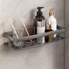 Bathroom Aluminum Shelf Shower No Drill Wall Mounted Organizer Rectangular Storage Rack