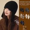 Winter Lei Feng Wool Hat & Gloves Set - Warm & Stylish Korean Knit Outdoor Wear