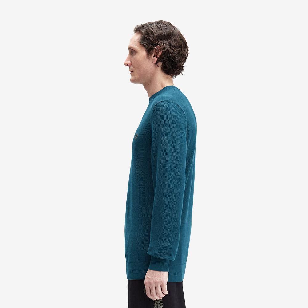 Fred Perry [Острый] Вязаный джемпер с пике-стежком - Темно-зеленый Afpm2531309-Z23