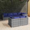 Day and Night - Day and Night Garden Furniture Set 7 Pieces and Gray Synthetic Rattan Cushions