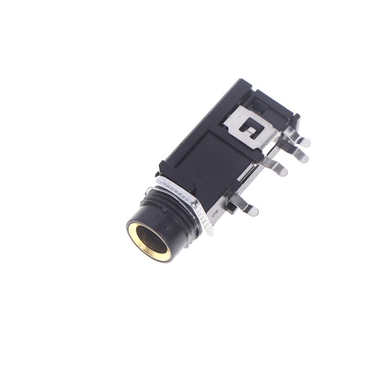 5 шт. Сделай сам 6,35/6,5 мм разъем позолоченный 4P стерео двухканальный микрофонный разъем шасси аудио адаптер гайка прямой разъем