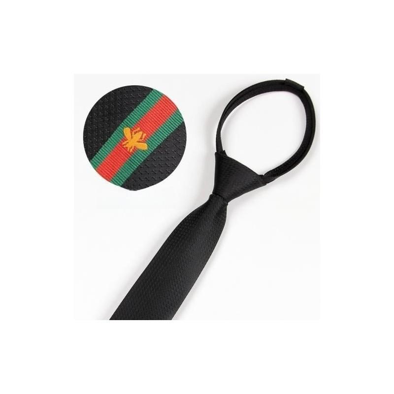 Вышитый галстук с тигром для детей из полосатой шерсти для школы или повседневной носки