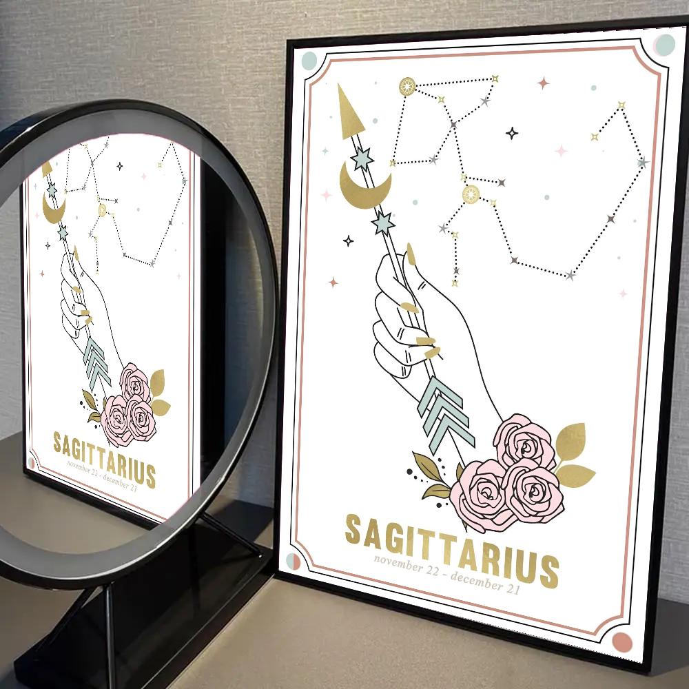 1 шт. Богемский постер с зодиаком HD-постеры для дома, комнаты, бара, кафе, декора, художественная настенная живопись, картина