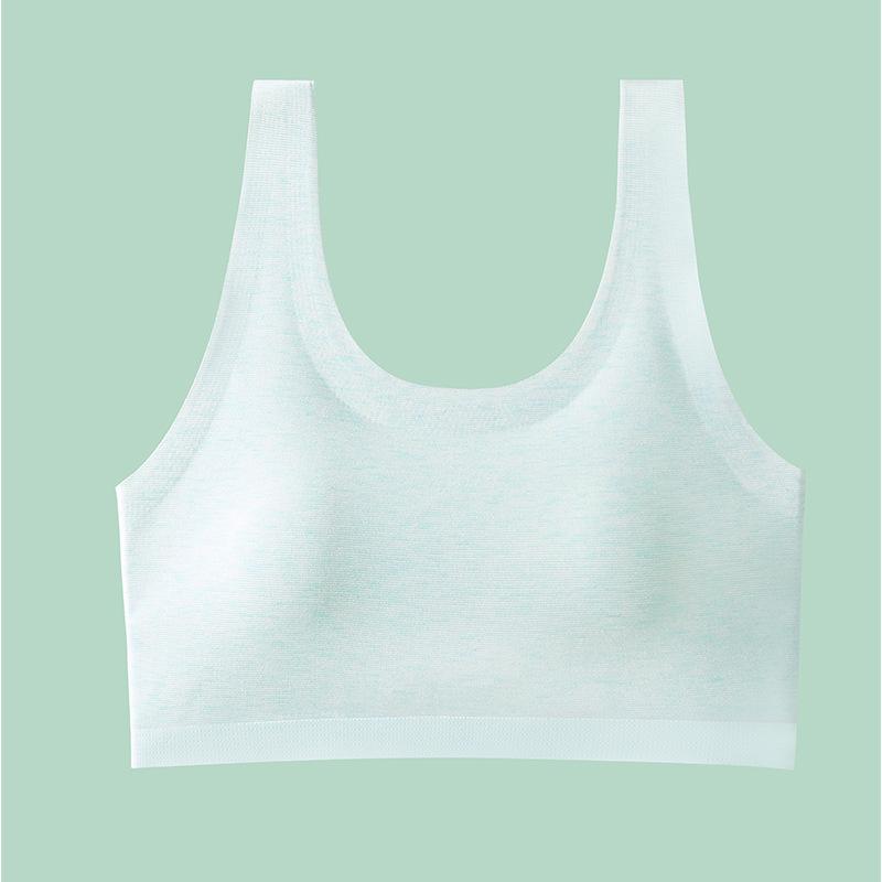 Second-stage development period seamless girls thin middle school students wear breathable skin-friendly small vest girls bra