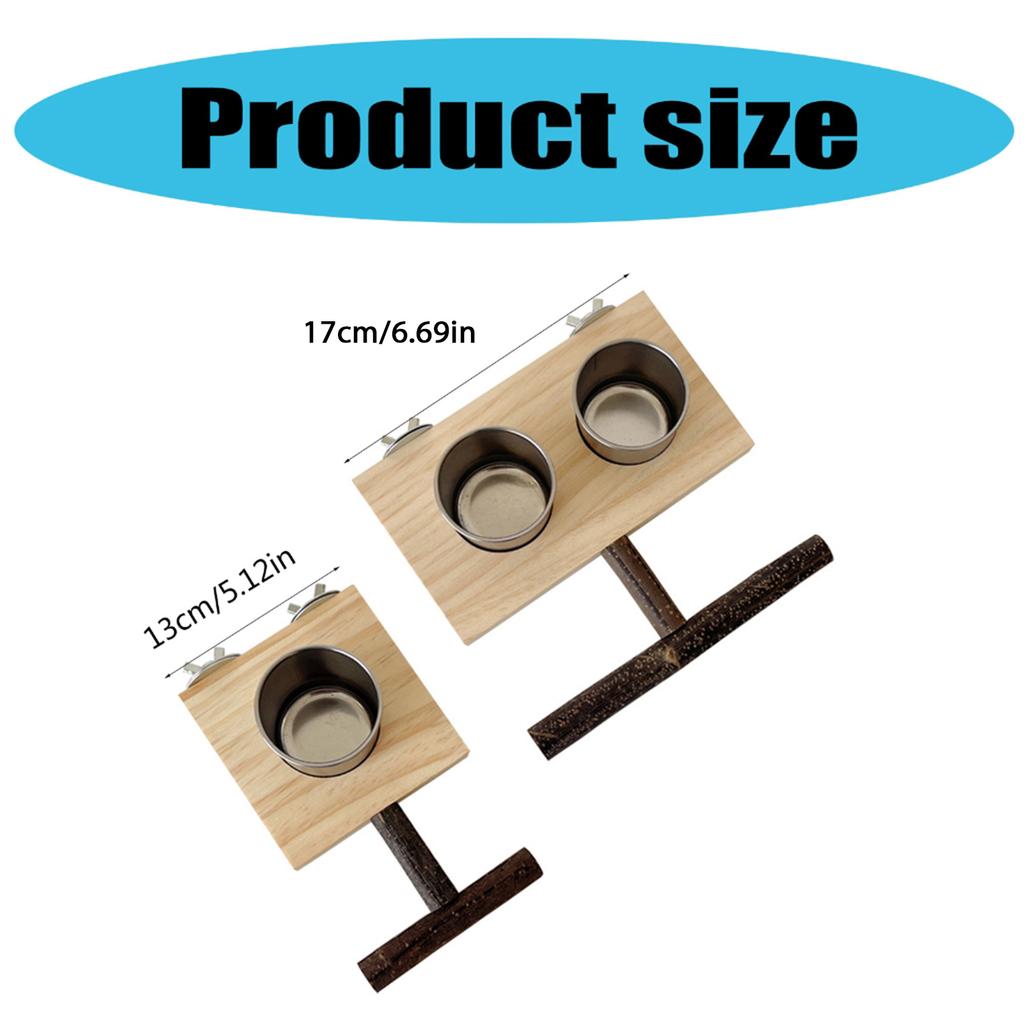 Деревянная жердочка для птиц, стоячая, кормушка для клетки, миска, клетка для попугаев, развлечение, подставка-жердочка для попугаев, миска для еды и воды