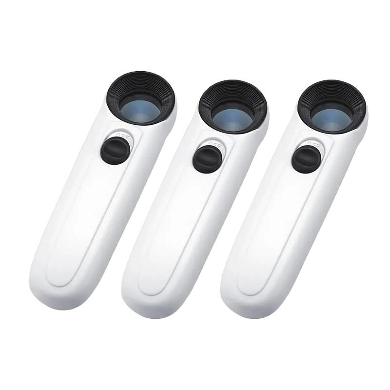 1 шт. Ручная лупа 40x со светодиодной подсветкой для инструмента для ремонта ювелирных изделий Акриловая линза Лупа