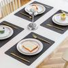 Nordic Style Dual-Sided PU Leather Table Mat Waterproof Oil-Resistant Non-Slip Dining Pad Home Restaurant Hotel