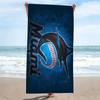 Miami Marlins Print Beach Towel, Large Soft Quick Dry Towel for Beach Camping Swimming