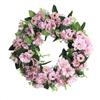 Spring Wreath with Artificial Flower Eucalyptus Leaf for Front Door Indoor Outdoor Farmhouse Wall Window Festival Wedding Decor