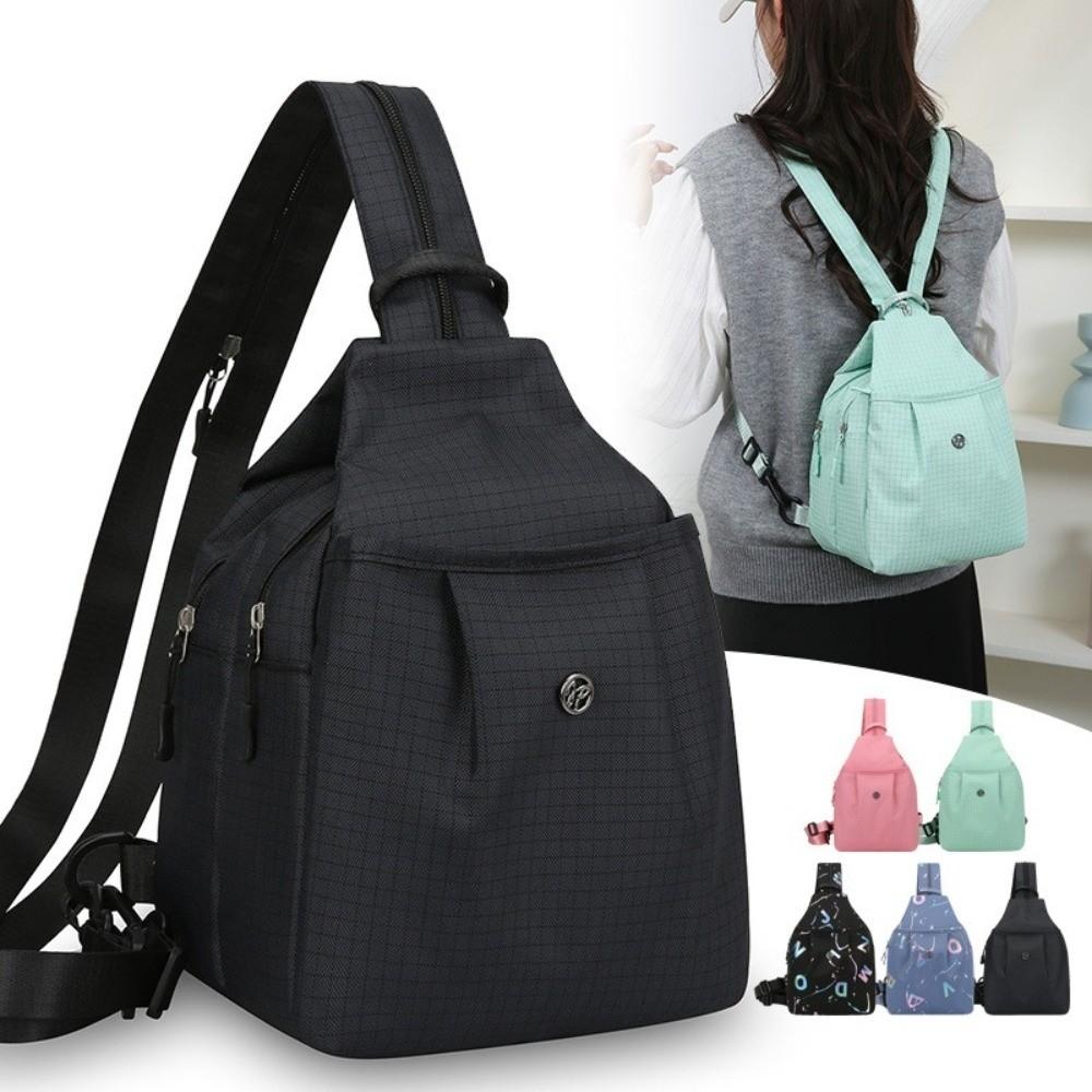 Large Capacity Multi Layer Bag Versatile Travel Bag Backpack Waterproof Oxford Fabric Casual Crossbody Chest Bag Lightweight