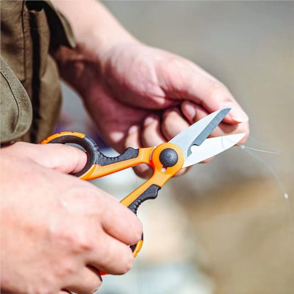 Portable Fishing Scissor High Carbon Steel Electrician Scissors Durable Scissors  Electrician Tool