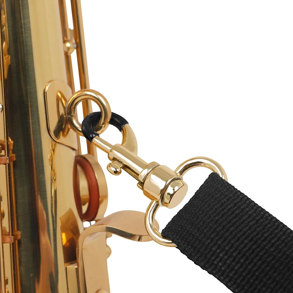 IRIN Adjustable Saxophone Neck Strap Metal Chrome Plated Hook Rope For Soprano Tenor Alto Sax Instrument Fitting One Shoulder