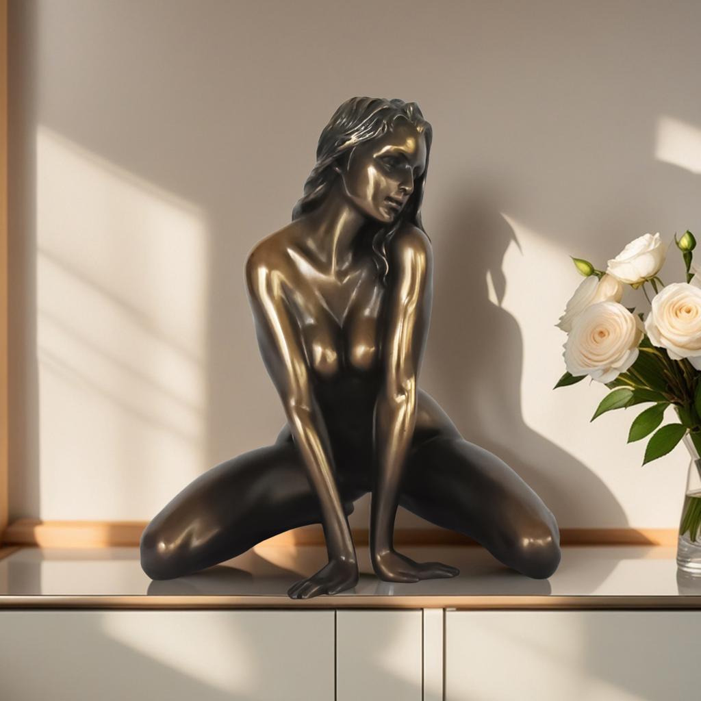 Бронзовая статуэтка-украшение, обнаженная статуэтка-украшение, декоративные изделия из смолы с моделированием персонажей, для рождественского подарка на День святого Валентина, к Новому году
