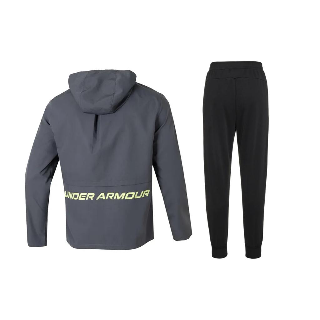 Under Armour Толстовка с капюшоном и длинными рукавами, эластичные брюки, повседневный спортивный комплект для мужчин 1376795-02523600704-001