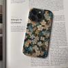 Quiet Flower Shadow Phone Case for Apple iPhone16- Retro Style Hard Shell Shockproof Phone Cover for Iphone16/15/14/13/12/11/Xs/Xsmax/XR/Pro/Pro Max