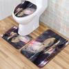 Анимация Коврик для ванной комнаты Трехкомпонентный ковер для ванной комнаты Набор ковриков для туалета Придверный коврик Нескользящий коврик для ванной комнаты
