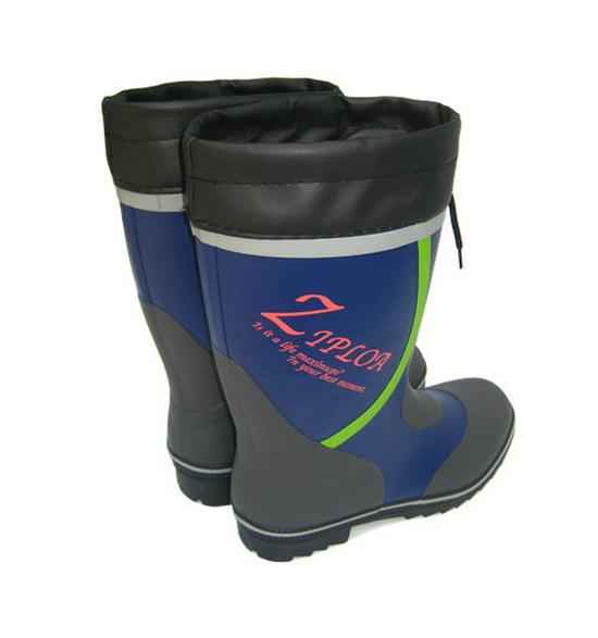 H013 Мужские резиновые сапоги средней высоты с бархатной подкладкой для рыбалки и отдыха на природе - японский и корейский стиль