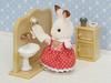 Мебель Sylvanian Families Сертификация ST Mark для детей от 3 лет и старше Игрушечный кукольный домик Sylvanian Families EPOCH [Туалетный гарнитур] Car-606