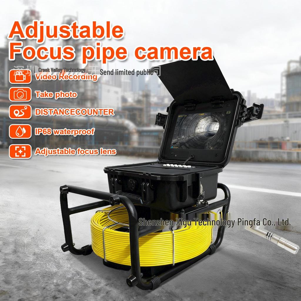 High-Definition Waterproof Sewer Inspection Camera with Zoom and Video Detection