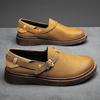 British Retro Style Men'S Loafers Thick Soled Comfortable Walking Casual Shoes Men'S Business Dress Shoes For Interviews