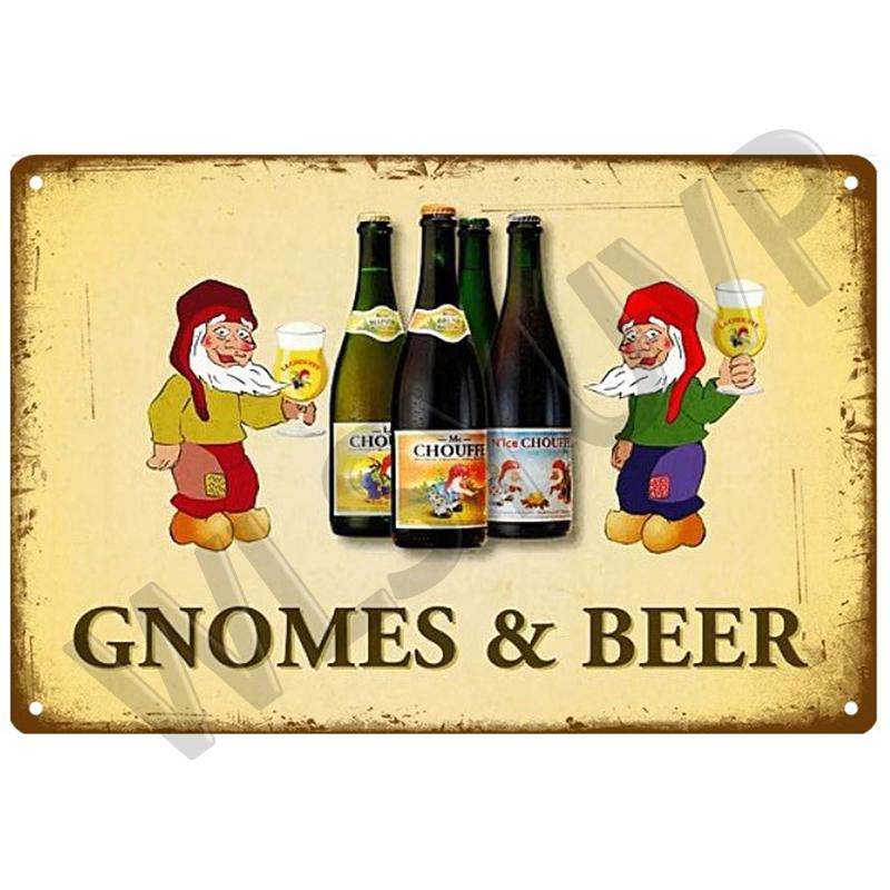 La Chouffe Retro Hertog Jan Металлическая вывеска Жестяная вывеска Виски Бельгия Пиво Дощечка Металлический настенный декор Винтажный декор Плакатные тарелки Мужская пещера