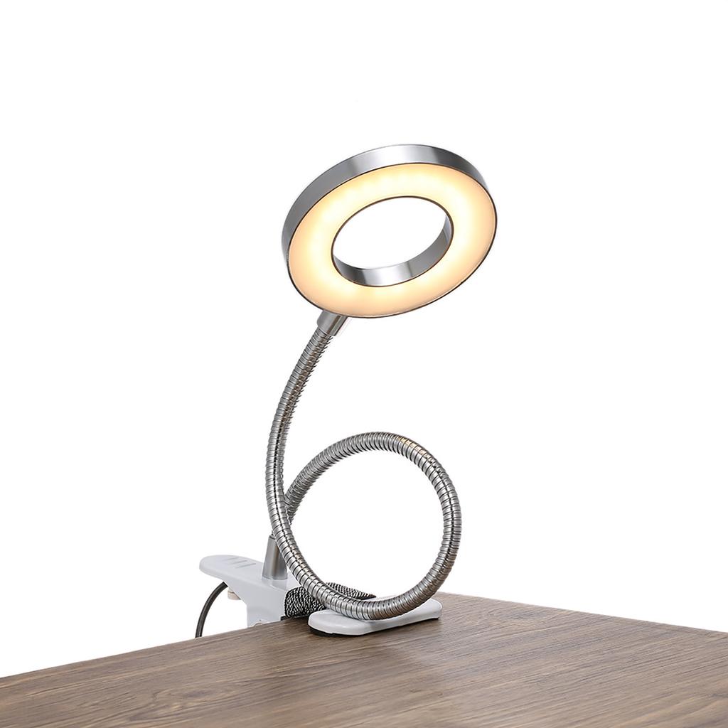 Desk Lamp Eye Protection Clamp Clip Light Table Lamp Bendable USB Powered Flexible Desk Lamp for