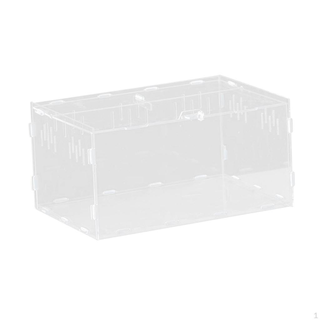 Reptile Breeding Box Animal Habitat Cage Clear Terrarium Enclosure for Geckos Young