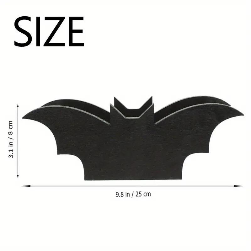 Halloween Bat Makeup Brush Holder Gothic Wooden Storage Box Display Holder Cosmetics Jewelry Storage Tray Home Party