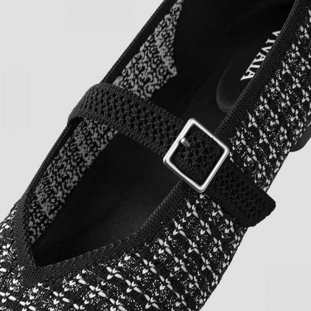 Vivaia Margot Mary Jane Black Tweed