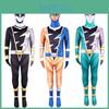Mighty Power Morphin Rangers Costume Cosplay Dress Party Jumpsuit Superhero
