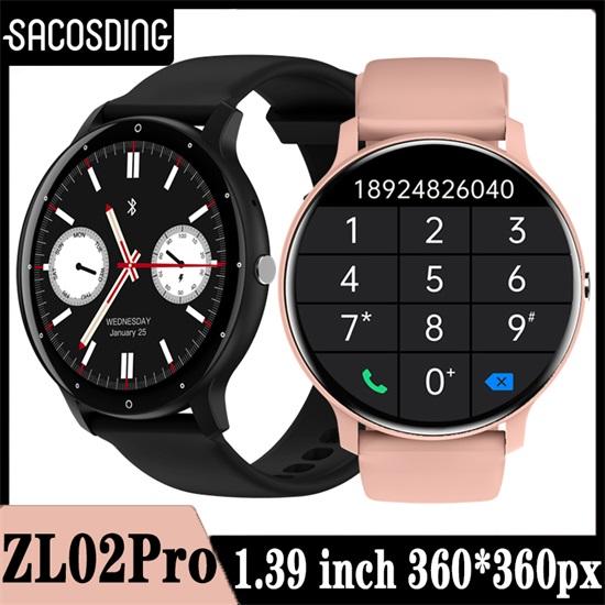 SACOSDING Smart Watch Women Men Lady Gift Fitness Bluetooth Call Heart Rate Monitor Waterproof Smartwatch ZL02 Upgrade Brand Sport