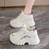 Модные женские вулканизированные туфли 202 Новый стиль Внутренний рост Увеличивающий Универсальный Повседневный Толстая подошва Спортивные женские туфли