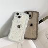 Для iPhone 15 14 13 12 11 Pro Max XR XS SE 7 8 Plus милый прозрачный вьющийся волнистый гибридный блестящий бампер мягкий чехол Fundas
