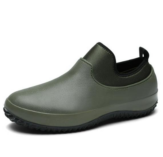 Мужские большие водонепроницаемые нескользящие резиновые туфли для кухни, работы и дождя