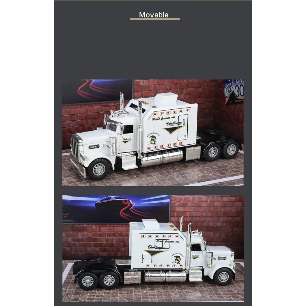 1/24 Peterbilt 389 Седельные тягачи Грузовик Сплав Американский Мускул Грузовик Модель Игрушка Литой Металл Звук и Свет Машина Игрушка для Детей Транспортное средство