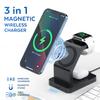 S6 For Iphone/Airpods/Apple Watch 3-in-1 15W Magnetic Wireless Charging Station Desktop Bracket