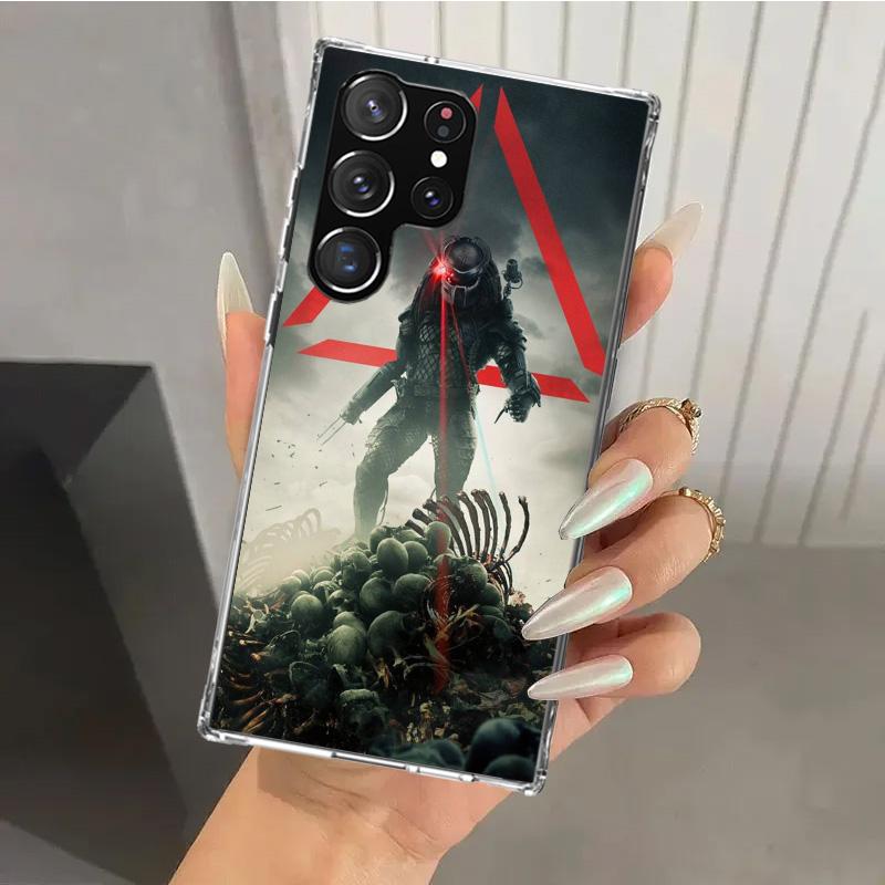 Alien Vs Predator Painted Phone Case for Samsung Galaxy S26 S24 S23 Ultra S25 Edge S22 S21 Plus S20 FE + Soft Print Shell Funda