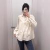1116 Autumn New Women's Soft Abraded Long Sleeve Pleated Shirt Air Conditioning Shirt Long Sleeve Shirt Jacket 161117