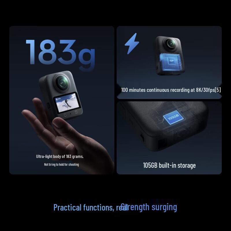 DJI Osmo 360 8K Панорамная экшн-камера Велосипедный комплект заднего вида (Китайская версия)