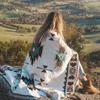 Knit Decorative Boho with Tassels Fringe Bohemian Soft Carpet Throw Blanket Sofa Mat Rug