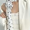 2025 Rose Polka Dot Silk Scarf Belt: New Design Neck Warmer & Fashion Accessory