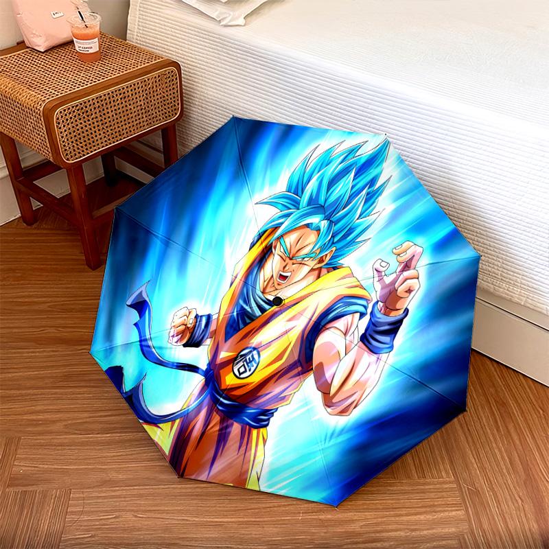 1 шт. Автоматический складной зонт - Узор Dragon Ball Super Портативный складной дизайн с 8 спицами Рождественские и Новогодние подарки
