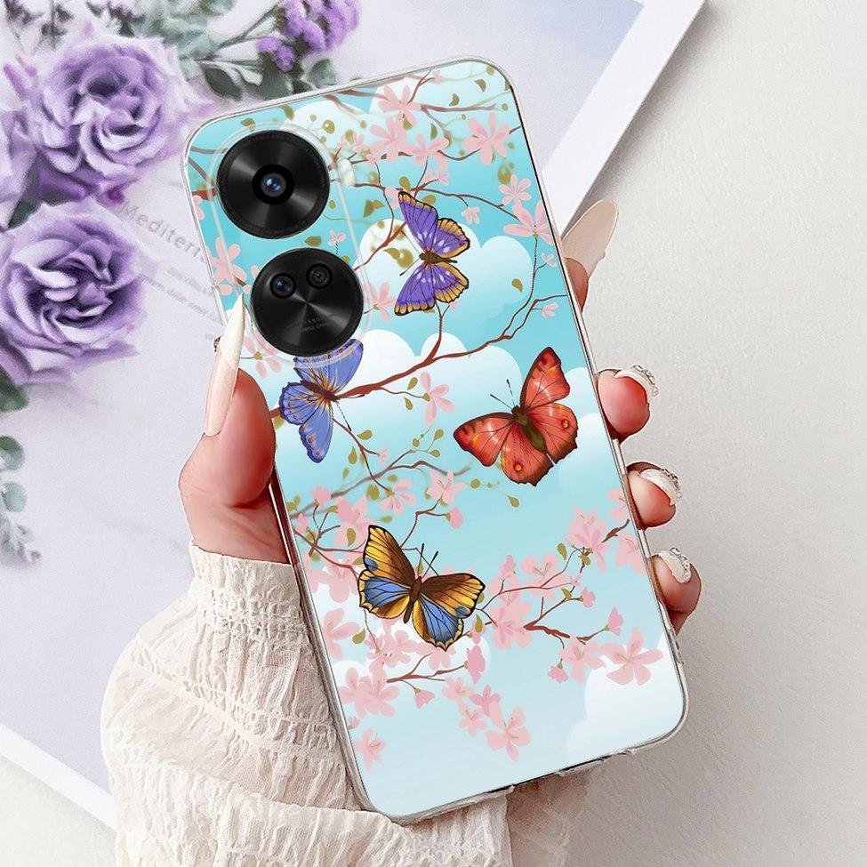 For Huawei Nova 11 SE BON-AL00 Case For Huawei Nova 12 SE Cover BNE-LX1 Luxury Butterfly Love Fashion Flowers Cool Lion Painted