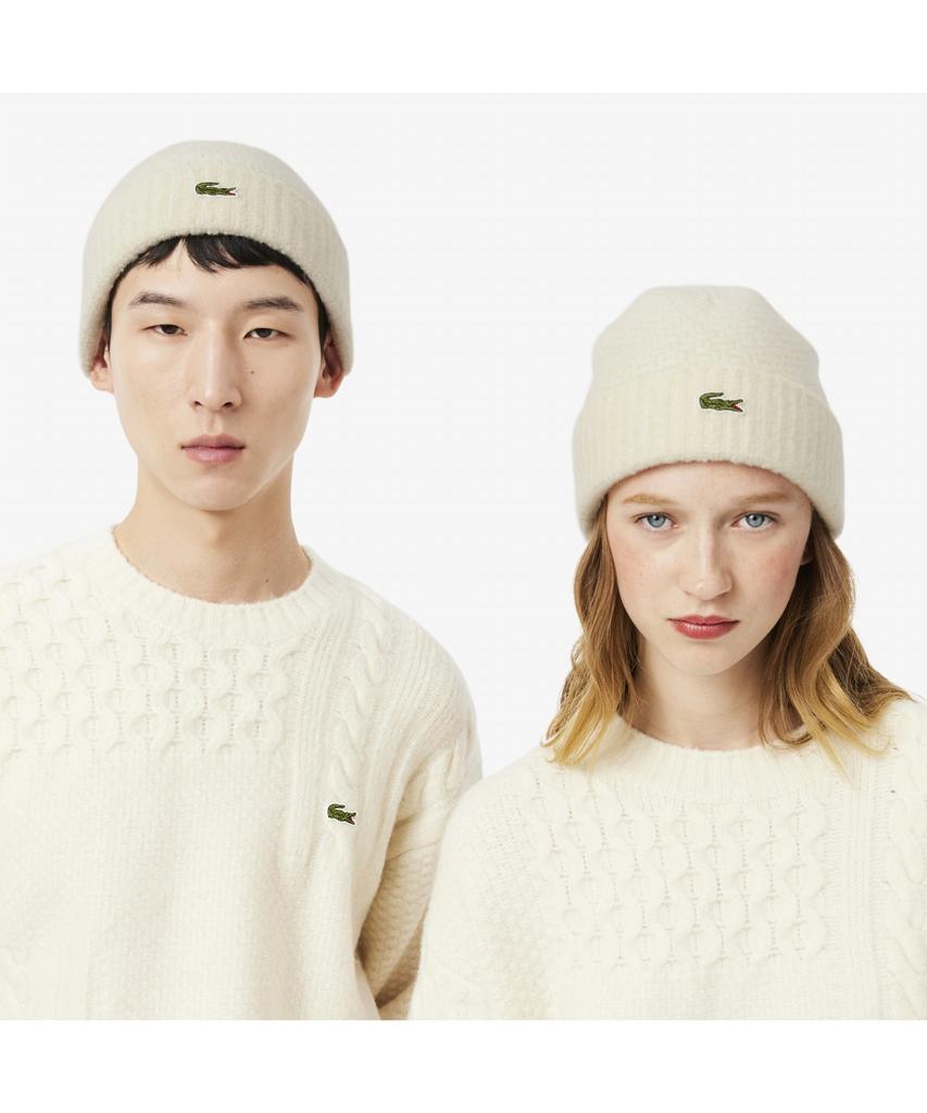 LACOSTE Мужская культовая вязаная шерстяная шапка-бини Rb8203-55N Xfj